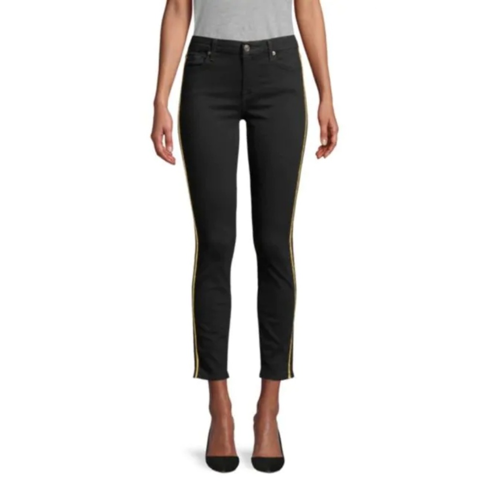 7 For All Mankind Ankle Glitter Stripe Jeans (NWT) - Picture 4 of 6